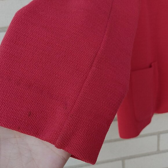 Vintage Red Cardigan 42" Bust Parkhurst Double Knits Botany Wool Made in Canada - Picture 9 of 14